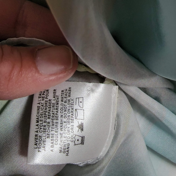 Conrad C pastel neutral airbrushed satin button down size 6 - Picture 8 of 8